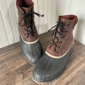 Sorel Cheyanne Ii Brown Lace Up Men's Duck Boots Size 11.5